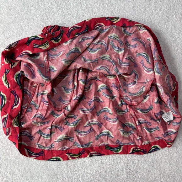 Cooperative Urban Outfitters A-line Skirt Birds Pockets Size Small Red - Picture 7 of 7